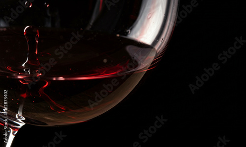 Macro Shot of Wine Legs Sliding Down Glass

