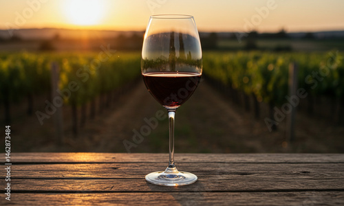A Glass of Elegance in the Golden Hour
