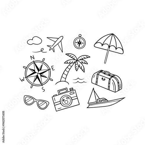travel icon set