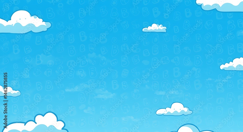 Minimal Blue Sky Background with Cloud Icons for Web Design
Minimal Blue Sky Background with Cloud Icons for Web Design