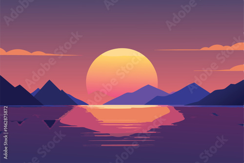a 3d cinematic medium shot of a breathtaking coast