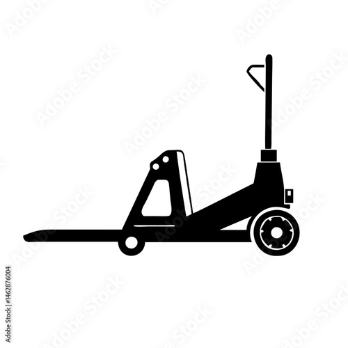Illustration of a manual pallet jack, used in warehouses and factories