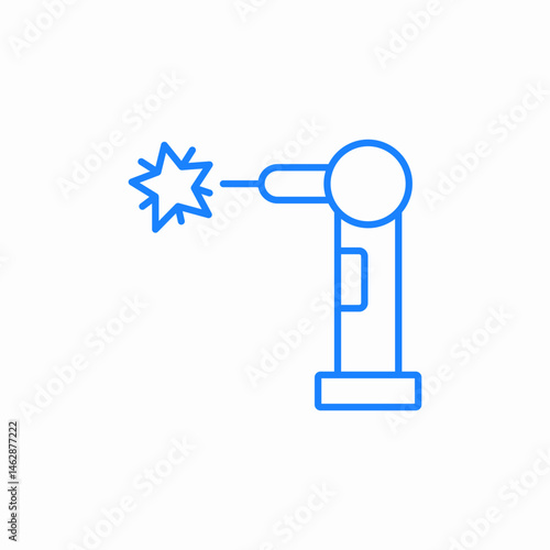laser-cutting welding machine icon sign vector