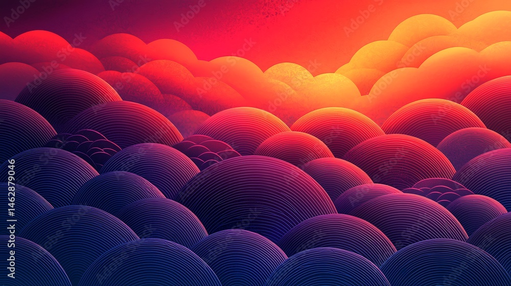 Obraz premium a red and blue abstract background with wavy waves