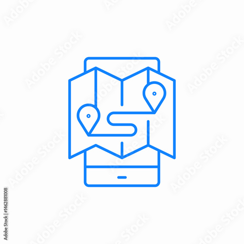 route navigation icon sign vector