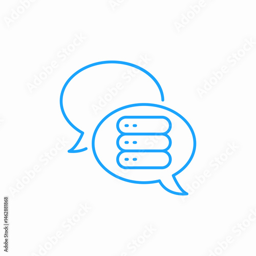 server chatting icon sign vector