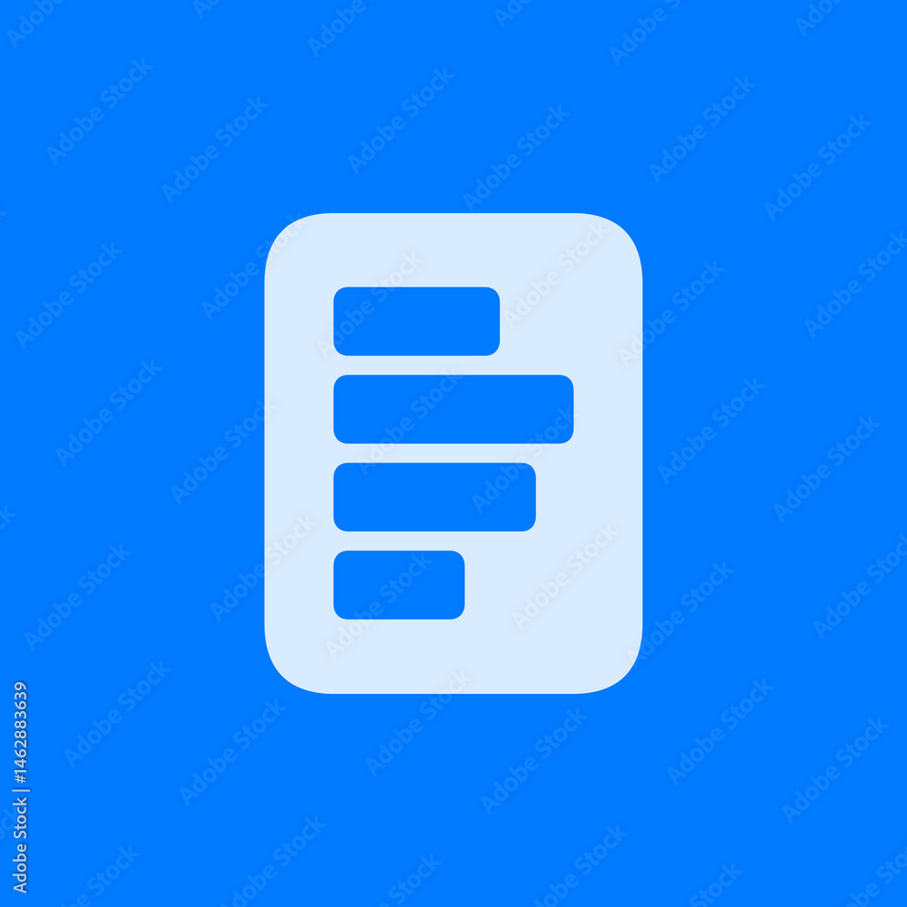 Horizontal Bar Chart Page Fill Icon Horizontal Bar Chart Page Fill Icon