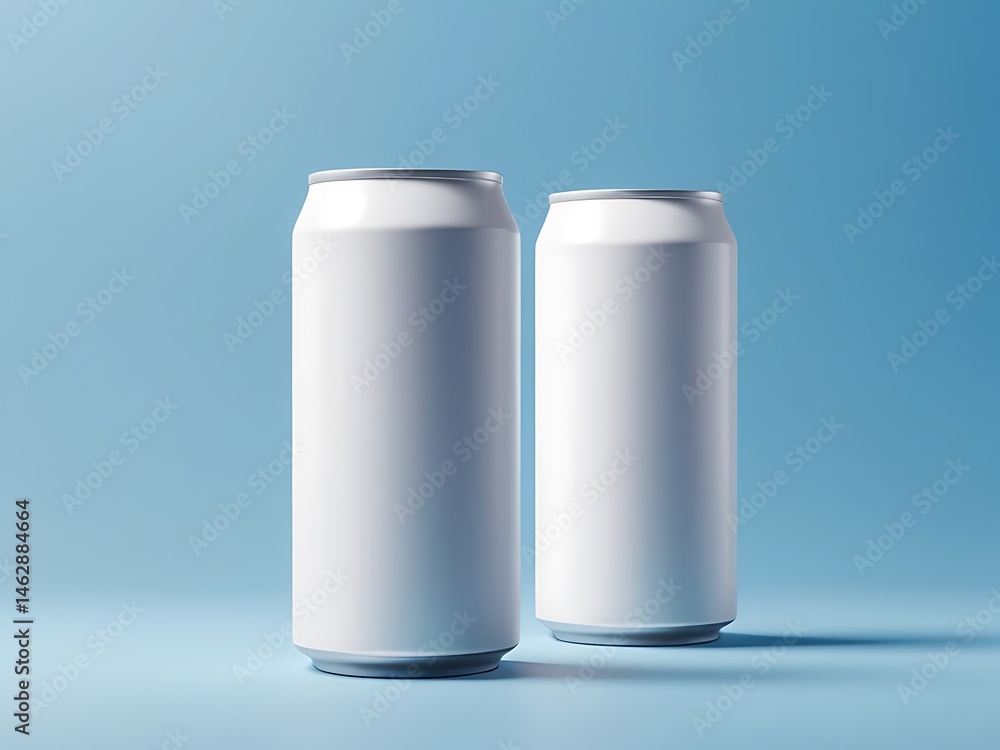 Blank Aluminum Can on Isolated Background for Mockup and Product Design Presentation Blank Aluminum Can on Isolated Background for Mockup and Product Design Presentation