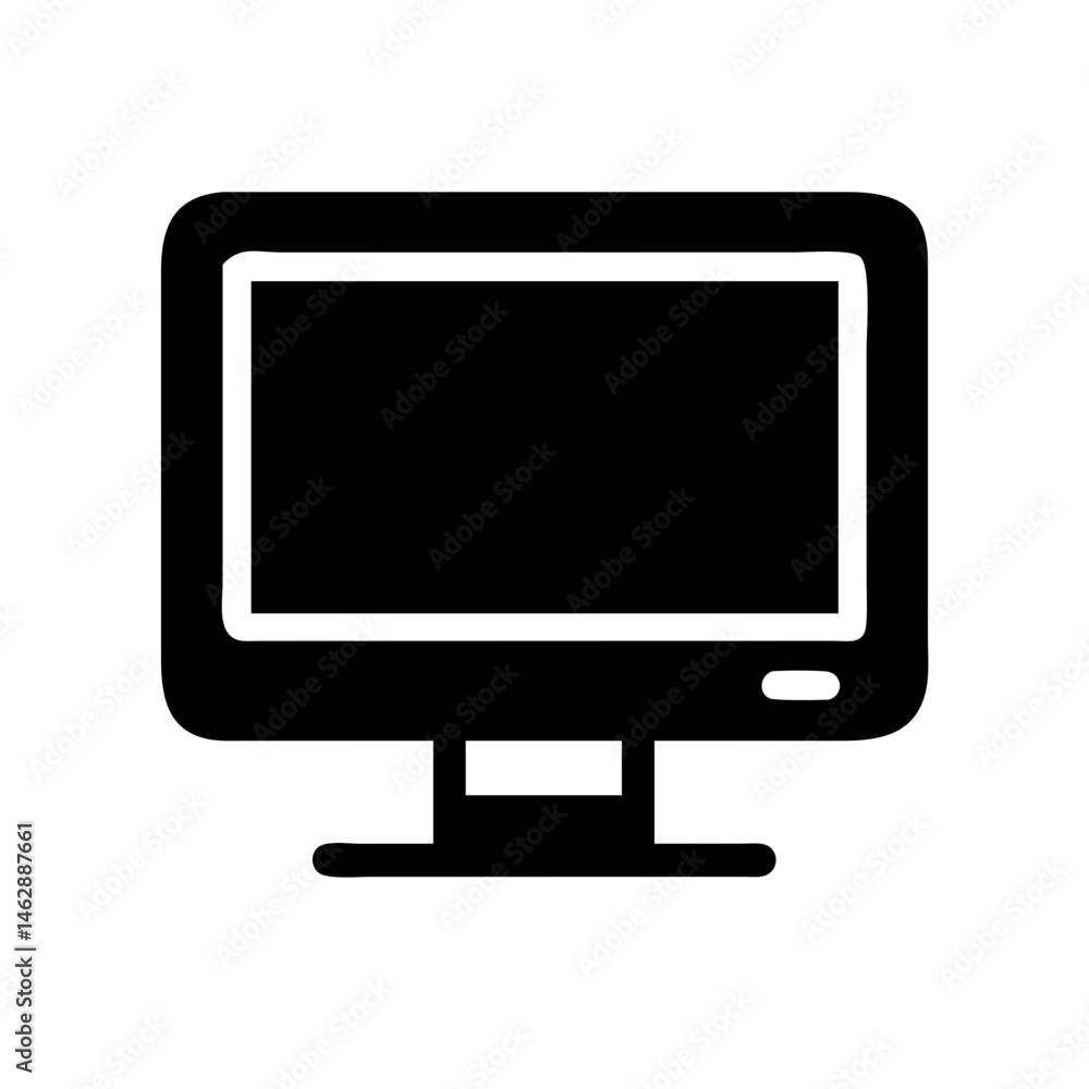 monitor silhouette on transparent background for web and graphic design monitor silhouette on transparent background for web and graphic design