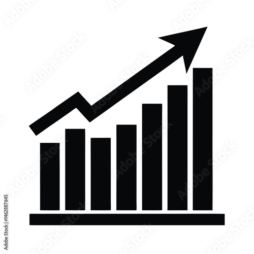 business graph with arrow