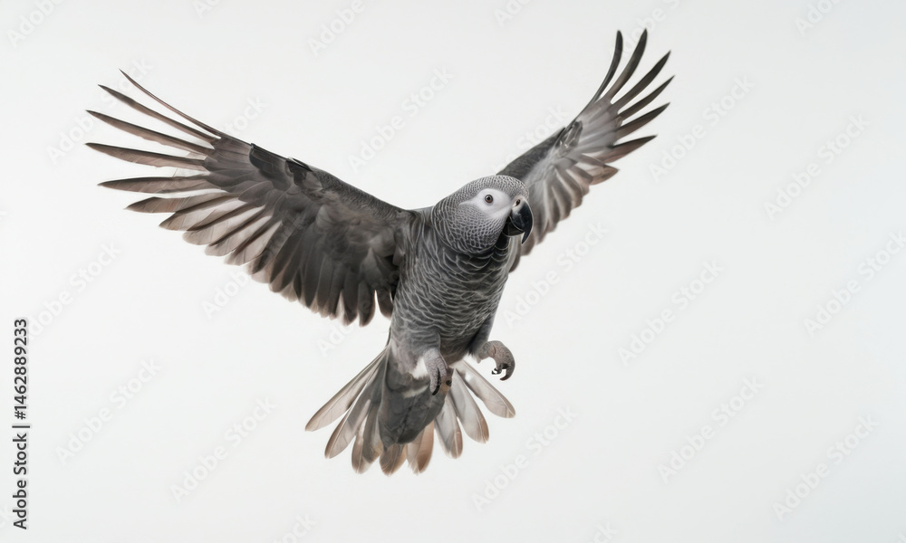 Fototapeta premium A bird soaring through the air with its wings spread wide, perfect for use in travel or nature-themed projects