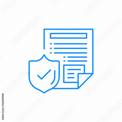 insurance certificate icon sign vector