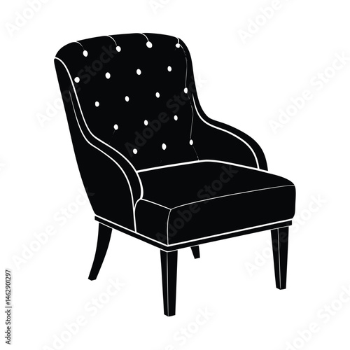 black leather armchair