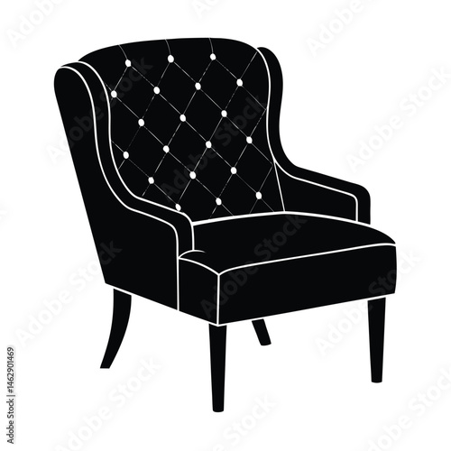 black leather armchair