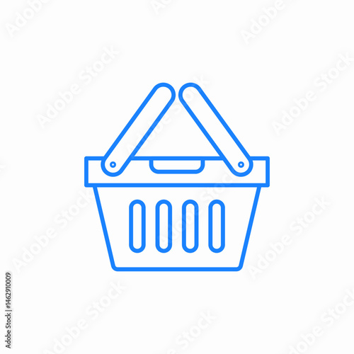 basket shopping icon sign vector