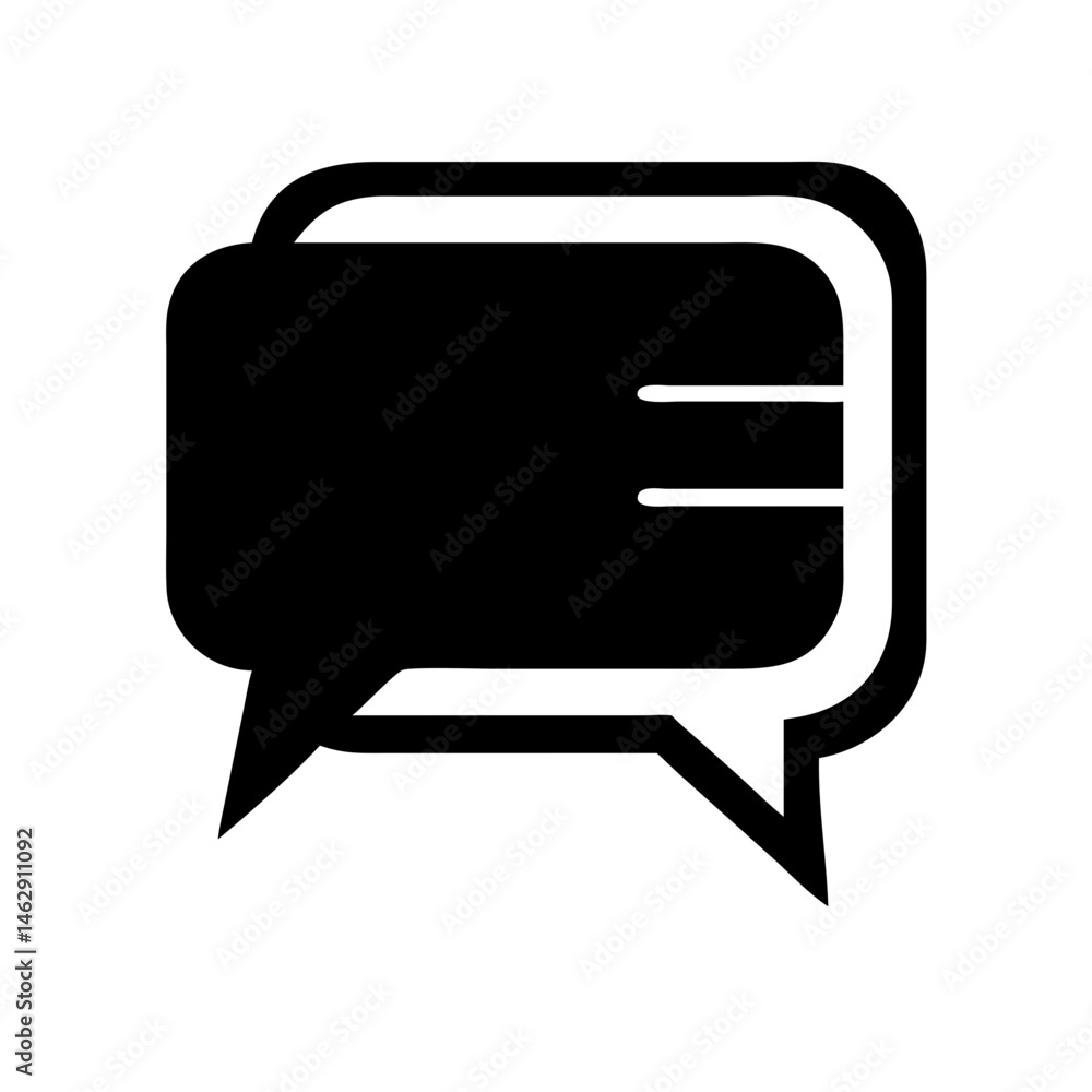 Naklejka premium speech bubble silhouette on transparent background for web and graphic design