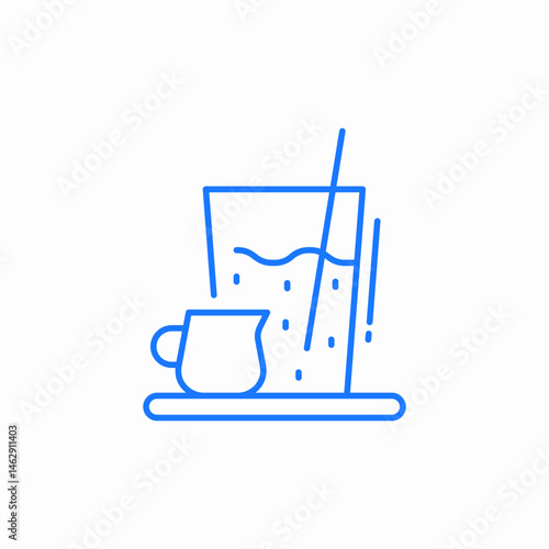 cocktail milk icon sign vector