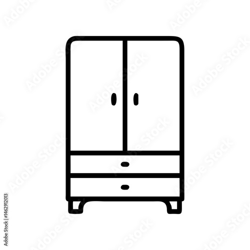 wardrobe on transparent background for web and graphic design