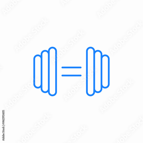 dumpbell exercise icon sign vector