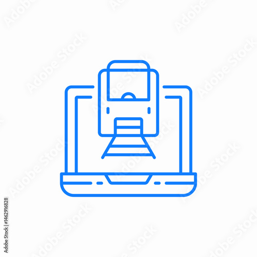 online train booking icon sign vector