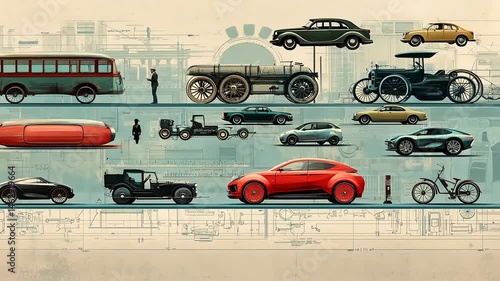 A visual timeline of automobile history: from vintage classics to future concepts