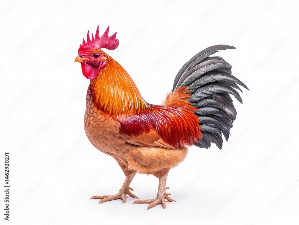 Fototapeta premium Rooster, standing profile