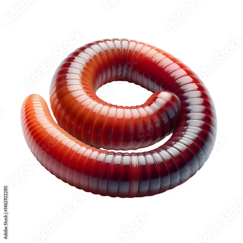 earthworm isolated on white background