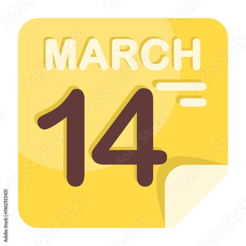 14 March Calendar Icon