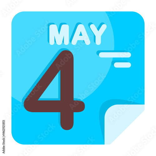 4 May Calendar Icon