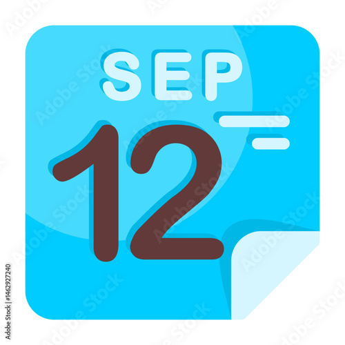 12 September Calendar Icon