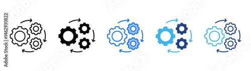 Automation Icon Set With Multiple Style Collection 