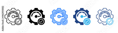 Optimization Icon Set With Multiple Style Collection 