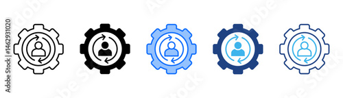 Functional Icon Set With Multiple Style Collection 