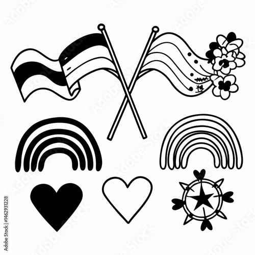 LGBTQ+ Pride Line Art Collection
