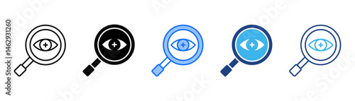 Oversight Icon Set With Multiple Style Collection 