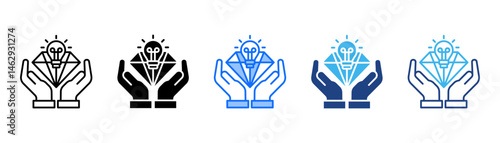 Business Value Icon Set With Multiple Style Collection 