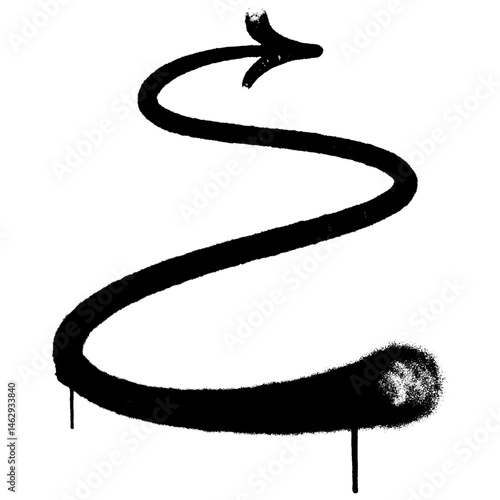 spray arrow graffiti style element