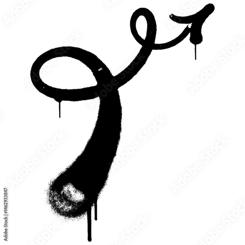 spray arrow graffiti style element