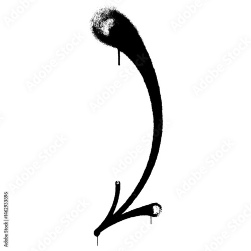spray arrow graffiti style element