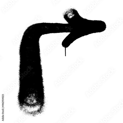 spray arrow graffiti style element