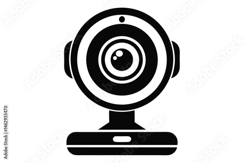 Black webcam icon shows a circular lens mounted on a rectangular base