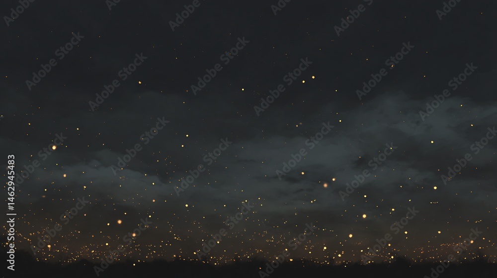 Enigmatic urban panorama, blurred city lights under a serene night ambiance Enigmatic urban panorama, blurred city lights under a serene night ambiance