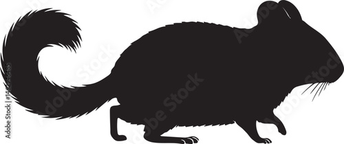 Chinchilla Silhouette Vector Illustration