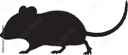Tableau sur toile Dormouse Silhouette Vector Illustration