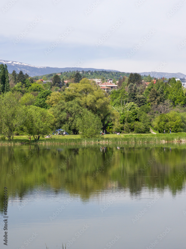 Spring Landscape of Pancharevo lake, Bulgaria