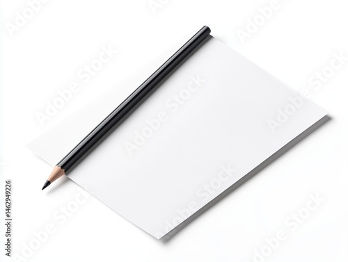 Wallpaper Mural Blank paper with a pencil Torontodigital.ca