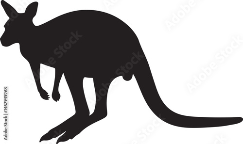 Yellow-Footed Rock Wallaby Silhouette – Single Icon