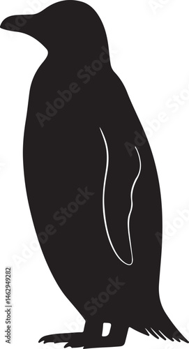 Yellow-Eyed Penguin Silhouette Side View Single Icon
