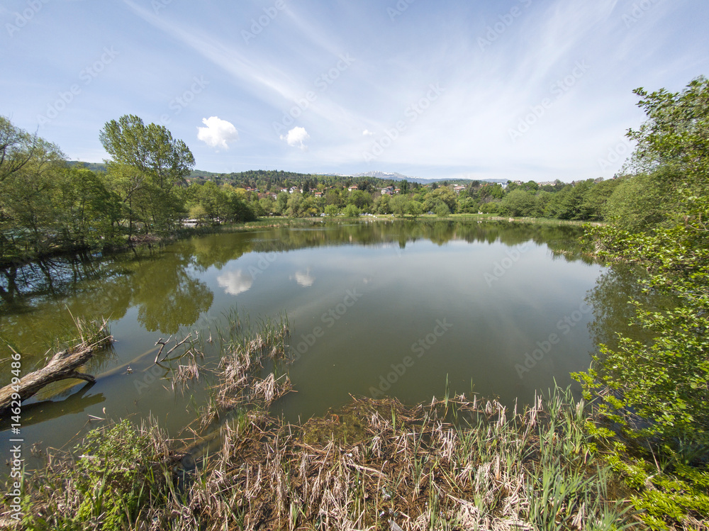 Spring Landscape of Pancharevo lake, Bulgaria