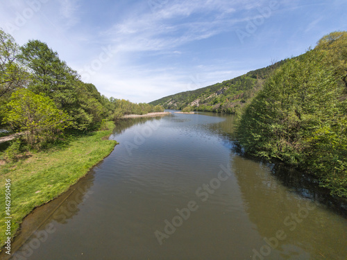 Obraz na płótnie Spring Landscape of Pancharevo lake, Bulgaria w salonie